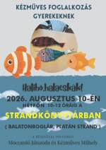 Gyermek kézműves foglalkozás 2026.08.10. Strandkönyvtár